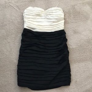 Express black and white cocktail dress
